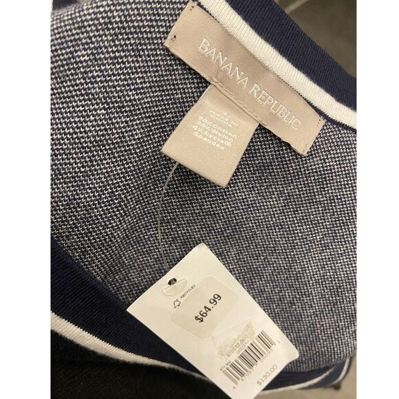 Banana Republic Navy and White Midi Dress - Picture 2 of 2